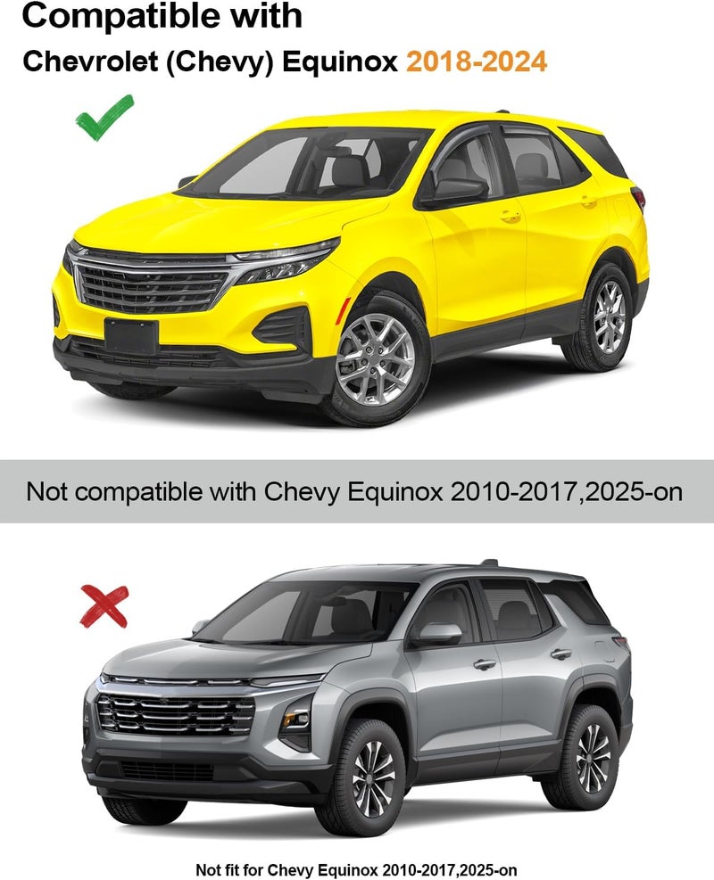 Deejecsun in-Channel Window Rain Guards Fit for Chevy Equinox 2018-2024 Low-Profile Rain Guards Truck Extra Durable Window Deflectors Visors Vent Visors Vent Shades Car Accessories -4 pcs - Image 3